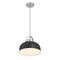 Hello Honey® Arte Black & Nickel Industrial Metal 2-Tone Ceiling Light